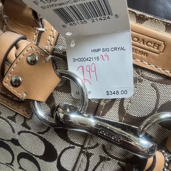 Coach Tan and Brown Signature Satchel - Picture 8 of 8